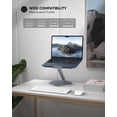 thumbnail image 4 of LULULOOK Laptop Stand, Foldable Laptop Stand with 360 Rotating Base, 360&deg; Swivel Adjustable Aluminum Ergonomic Computer Stand for Desk Comp, 4 of 7