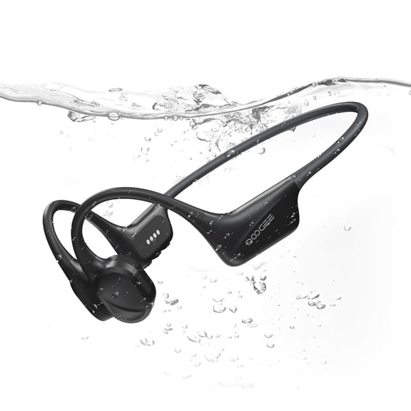 DOOGEE Bone Conduction Headphones, IP68 Waterproof Swimming Headphones Wireless BT5.4, Skin Friendly Silicone, 32GB MP3 Mode, Sport Open Earphones for Underwater, Running, Cycling