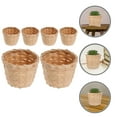 thumbnail image 5 of Cesta de almacenamiento tejido de 6 piezas Cesta de bambú de bambú Sundries Cesta de canasta Contenedor de flores, 5 of 5