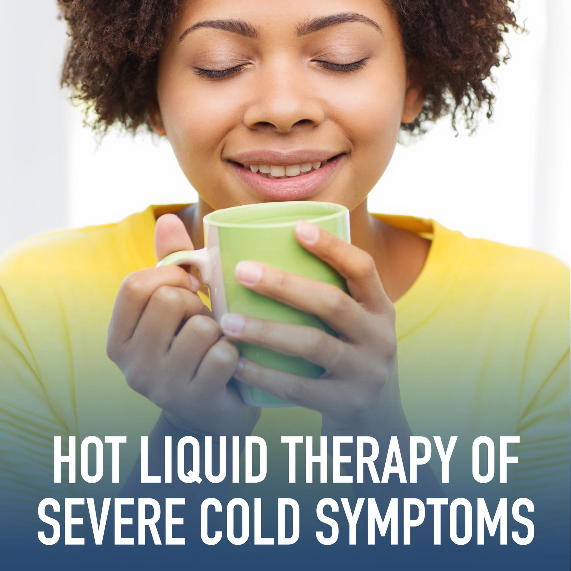 Equate Daytime Severe Cold & Flu Relief, Green Tea Honey Lemon, Non-Drowsy, 6 Packets