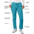 thumbnail image 3 of Adar Addition Scrubs For Women - Skinny Leg Cargo Drawstring Scrub Pants, 3 of 7
