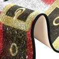 thumbnail image 6 of SKYSONIC 2X6 Feet Glittery Santa Claus Belt Runner Rug with Rubber Backing, Christmas Red Non Slip Entryway Rug Runner Washable Soft Area Rug Carpet for Hallway Bedroom Kitchen Decor, 6 of 6