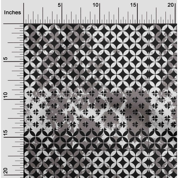 oneOone Polyester Lycra Black Fabric Block Dress Material Fabric Print Fabric By The Yard 56 Inch Wide