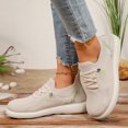 thumbnail image 2 of LTTVQM Womens Slip on Sneakers Lace-Up Arch Support Diabetic Orthopedic Walking Shoes Anti-Skid Mesh Breathable Casual Workout Sneakers Beige 36(US-5.5), 2 of 4