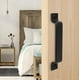 thumbnail image 5 of 180mm-bouton De Porte De Grange, Poigne De Porte, Poigne De Tiroir De Garde-robe Coulissante Pour Abri De Garage - Aluminium Noir 2 Pices, 5 of 5