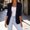 Navy, variant on Drovellove Plus Size Women's Notch Lapel Long Sleeve Blazer Jacket - Slim Fit Button Down Lightweight Work Blazer for Office Business Casual, Commute & Professional Style