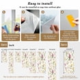 thumbnail image 6 of Wildflowers Window Privacy Film Vintage Floral Linen Texture Decorative Glass Window Film UV Blocking Static Cling Non-Adhesive Sticker Covering for Home Door 19.6 x 39.3 inches, 6 of 7