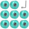 thumbnail image 1 of 8 Pcs 58mmx32mm, 82a Roues de Patin à Roulettes pour Extérieur/intérieur, Roues en pu de Remplacement à Double Rangée (haoyi), 1 of 3
