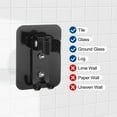 thumbnail image 4 of Uxcell Self Adhesive Handheld Shower Head Holder with Hanger Hooks, Black, 4 of 6
