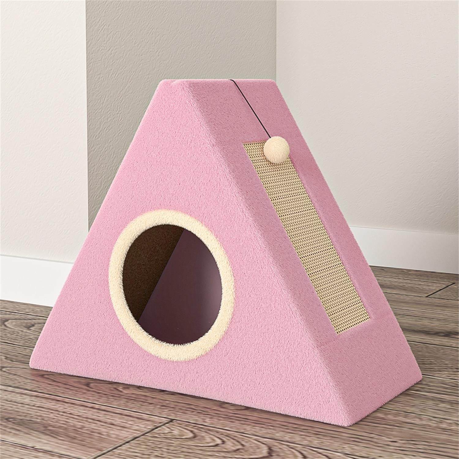 Pefilos Cat Scratch Pad House Condo for Big Cats, Cat Shelter for Winter Foldable Cat Tent Kitten Kitty Nest Bed for Indoor Cats Cave, Gray Pefilos Cat Scratch Pad House Condo for Big Cats, Cat Shelter for Winter Foldable Cat Tent Kitten Kitty Nest Bed for Indoor Cats Cave, Gray