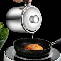 1.3L Stainless Steel Oil Pot with Filter | Reusable Cooking Oil Storage Container | Large Capacity Oil Strainer & Drip-Free Spout for Kitchen Use
