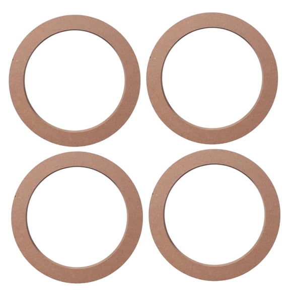 2 Pairs Wooden Horn Mat Speakers for Car Auto Speaker Spacers Car Speaker Car Audio Car Horns Spacers Ring Horn for Audio Speaker Fast Ring Vehicles Speaker Spacers