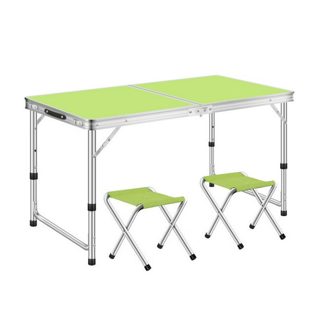 Outdoor Table Portable Aluminum Alloy Foldable Dining Table Folding Table and Chair Picnic Small Table Stall Table Round Tube Square Table