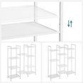 thumbnail image 4 of SONGMICS Étagère de Rangement à 5 Niveaux, Étagère de Salle de Bain, Support de Plante Extensible avec Étagère Réglable, pour Salle de Bain, Salon, Balcon, Cuisine, Blanc UBSC035W01, 4 of 8