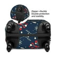thumbnail image 4 of Easygdp Merry Christmas Winter Leaves Snowflakes Double-Sided Printed Elastic Suitcase Protective Cover,Invisible Zipper, Business Trip Luggage Cases,Washable And Resistant To Falling -Medium, 4 of 9