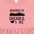 thumbnail image 4 of Inktastic Chicago Illinois Someone Loves Me Skyline Girls Baby Dress, 4 of 5