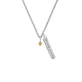 thumbnail image 2 of Delight Jewelry Goldtone Mini July - Red Crystal Heart Silvertone Fearless Bar Charm Necklace, 23", 2 of 4