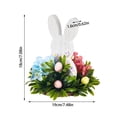 thumbnail image 3 of TIELUTT Easter Bunny Decoration Wooden Table Centerpiece Rabbit Easter Tabletop Spring Decoration Flute Ornament Special Christmas Ornament Ornament Packs Daughter Christmas Ornament Ornament Set wit, 3 of 8