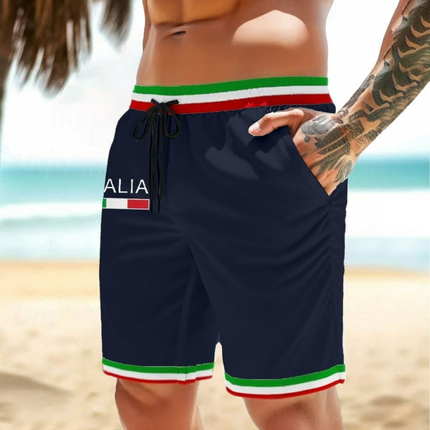WILLBEST Pantalones Cortos Casuales para Hombre, para Uso Diario, Ocio y Compras, Diseño Elegante con Estampado de Letras, Tejido Elástico Cómodo para Los Días de Verano.