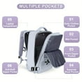 thumbnail image 3 of Multifunctional Travel Backpack, Airline Approved Waterproof Casual Daypack, Carry On, 3 of 5
