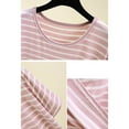 thumbnail image 7 of TODOZO Modal Striped T Shirts for Women Womens Short Sleeve Tops Striped Short Sleeved T Shirt for Women In Summer Worn Large Size To Show Off Weight. Half Sleeved Knitted Base Shirt, 7 of 7