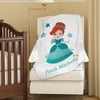 MonogramOnline Princess Custom Baby Blanket, Personalized w/ Name Kids Throw Blanket for Girls