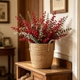 thumbnail image 6 of Large Wicker Flower Basket - Decorative Vase Container, Handwoven Rustic Floral Holder, Home Living Room Cafe Decor Accent, Lightweight, Durable, Multipurpose for Storage, Display, Floral Arrangement, 6 of 7