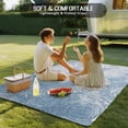thumbnail image 4 of Water Wave Blue Outdoor Rug for Patio/Deck/Porch, Non-Slip Large Area Rug 5 x 8 Ft, Abstract Art Minimalist Indoor Outdoor Rugs Washable Area Rugs, Reversible Camping Rug Carpet Runner, 4 of 8