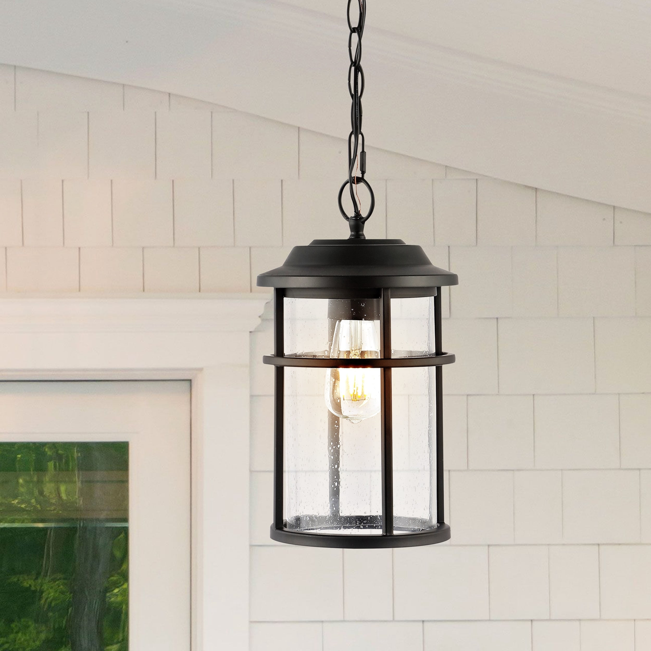 SAFAVIEH Cianna LED Matte Black Metal Wall Sconce with Clear Shade