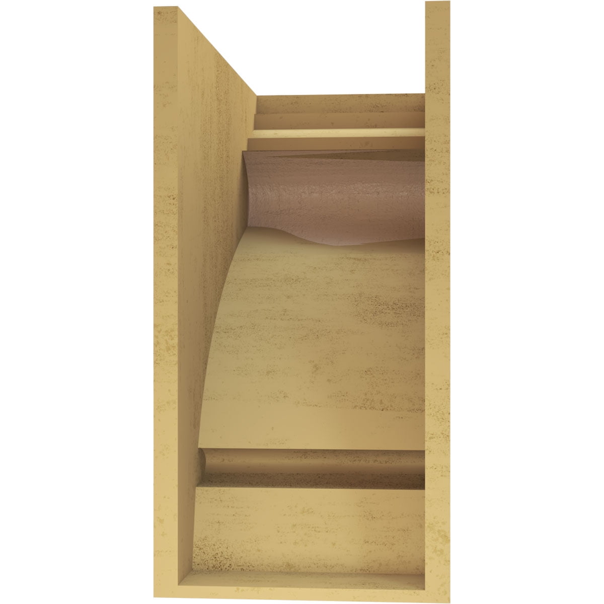 12"W x 24"D x 24"H Classic Mayflower Rough Cedar Woodgrain TimberThane Corbel, Primed Tan