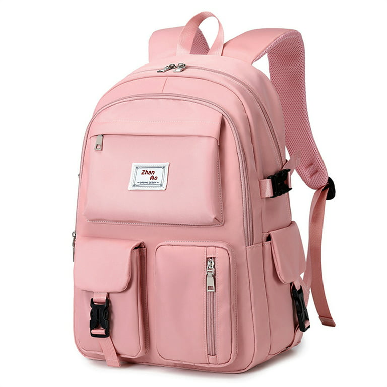 Petmoko Laptop Backpacks 15.6 inch School Bag College Backpack Anti Theft Travel Daypack Large Bookbags for Teens Girls Women Students (Pink), Girl's