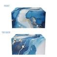 thumbnail image 4 of Psesaysky Rectangular Tissue Box Cover, Pu Leather Rectangle Tissue Box Holder with Bottom Buckle Modern Stylish Facial Organizer for Home, Car, Hotel, Office 9.7"X5.2"X5.1" (Blue Marbling), 4 of 7