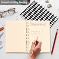 thumbnail image 4 of FORMRS 1-Subject Spiral Notebook 8" x 5" College Ruled 60 Refillable Sheet A5 Hard Cover, 2 Pack, Black and White Geometric, 4 of 7