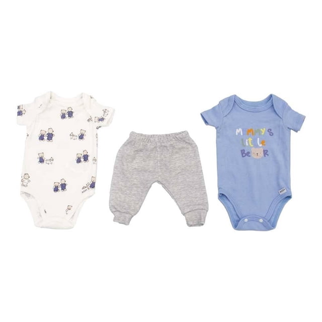 Conjunto George Conjunto, marca George, set de 2 pañaleros mc, pantalón osos, bebo, talla 3M