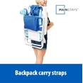 thumbnail image 5 of Mainstays Reclining and Lay Flat 2-Pack Beach Chairs with Backpack Straps, Striped Blue Pattern, 5 of 12
