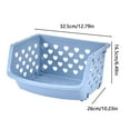 thumbnail image 2 of Multi-Layer Stackable Storage Basket Kitchen Bathroom Organizer Stand Plastic Floor Fruit Vegetable Holder Space-Saving Shelf,home organizer,kitchen storage rack,F,1PC, 2 of 4