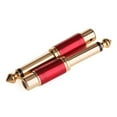 thumbnail image 2 of 6.35mm 1/4 inch Male Mono to Female Interconnect Audio Adapter Conversion Plug (Red 2 Pack), 2 of 6