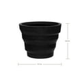 thumbnail image 2 of Ecobo 13.4 inches Eco-Friendly Round Pot Planter Dune Indoor/Outdoor use, Durable, Versatile & Lightweight, Designed by Brazilian Artisans, Contemporary All-Weather Design –Black, 2 of 3