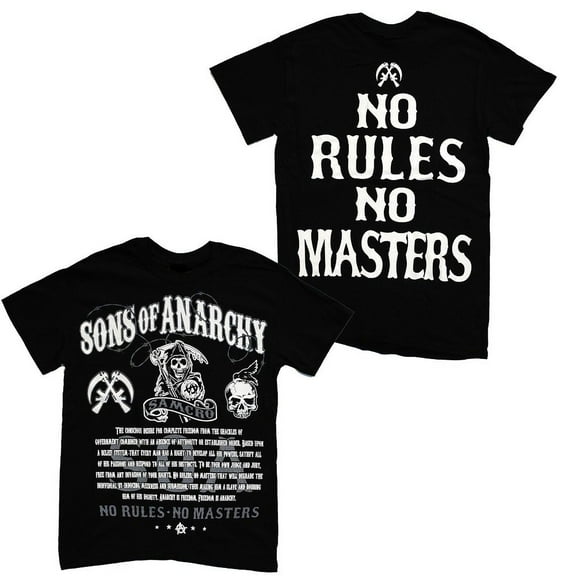 Sons of Anarchy No Rules No Masters Samcro Adult T-Shirt