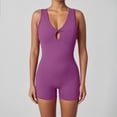 thumbnail image 7 of DHFJKG Workout Romper For Women Backless Sleeveless V Neck Sexy Yoga One Piece Short Jumpsuit Summer Gym Athletic Outfit Trendy Onesie, 7 of 7