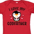 thumbnail image 4 of Inktastic I Love My Godfather with Cute Penguin and Hearts Girls Baby Bodysuit, 4 of 5