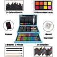 thumbnail image 3 of KINSPORY 148 Pack Deluxe Art Supplies, Deluxe Wooden Art Set Crafts Drawing Painting Coloring Kit, Coloring Book, Sketch Pad, Gift for Artist Beginners Kids Girls Boys（blue）, 3 of 7