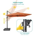 thumbnail image 5 of FLAME&SHADE 10×10FT Cantilever Patio Umbrella – Ultimate Outdoor Comfort with 360° Rotation and Infinite Canopy Angle Adjustment,Red, 5 of 7