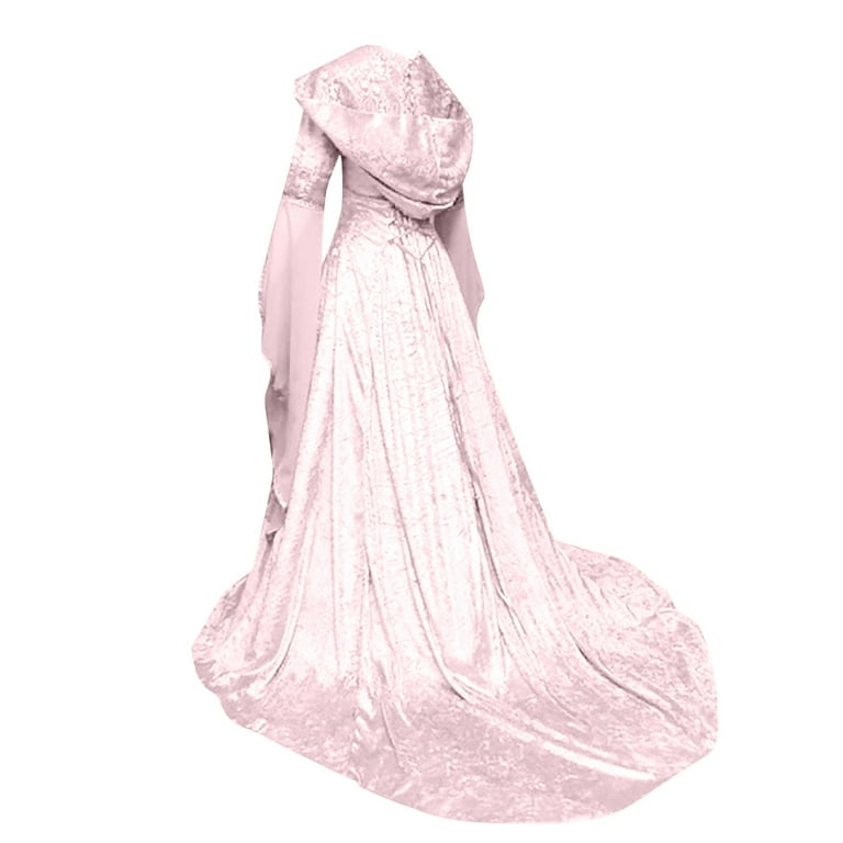 VEKDONE Women Retro Renaissance Dresses Medieval Costume Lace Up Irish Over  Dress Peasant Fairy Dress Ball Gown Halloween Dresses Clearance 2024 Pink  5X-Large - Walmart.com