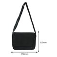 thumbnail image 1 of Bolso bandolera de lona Bolso bandolera con tapa de gran capacidad para adolescente negro Sywqhk Para Estrenar, 1 of 2