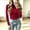 Wine, variant on Women's Turtleneck Ribbed Knit Sweater Long Sleeve Slim Fit Pullover Tops with Cuff Buttons, S