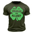 thumbnail image 2 of BLTIBY 2025 St. Patrick's Day Shirt for Men Irish Shamrock Printed Vintage Short Sleeve Round Neck Shirts Casual Loose Fit Tops Green M, 2 of 5