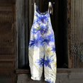 thumbnail image 2 of Gibobby Monos de Moda Mono informal con estampado floral y tirantes ajustables para mujer(Blanco， XL), 2 of 4