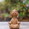 thumbnail image 2 of Estatuas de Animales Esculturas de Animales Yoga Sala de Estar Decoración de Jardín Bonsai Adornos de Escritorio Gris, 2 of 6