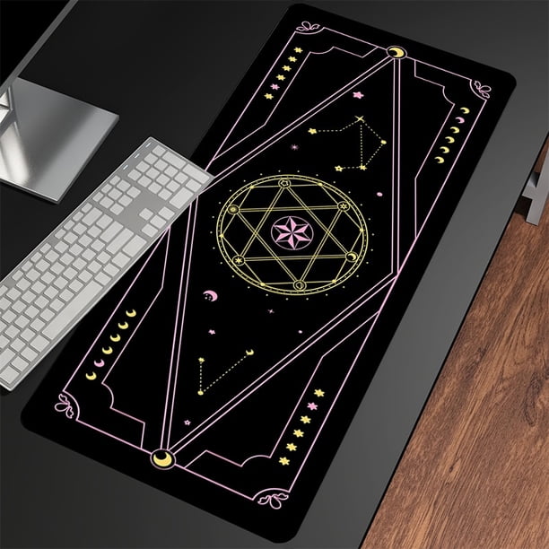 Alfombrillas de ratón Magic Star Moon para Gaming, alfombrilla de ratón para Gamer, alfombrillas de teclado, alfombrillas de escritorio XXL 90x40cm para ordenador LIUWENJING unisex